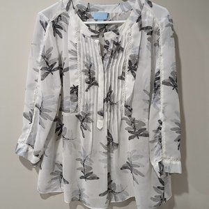 CeCe by Cynthia Steffe Dragonfly blouse, Medium